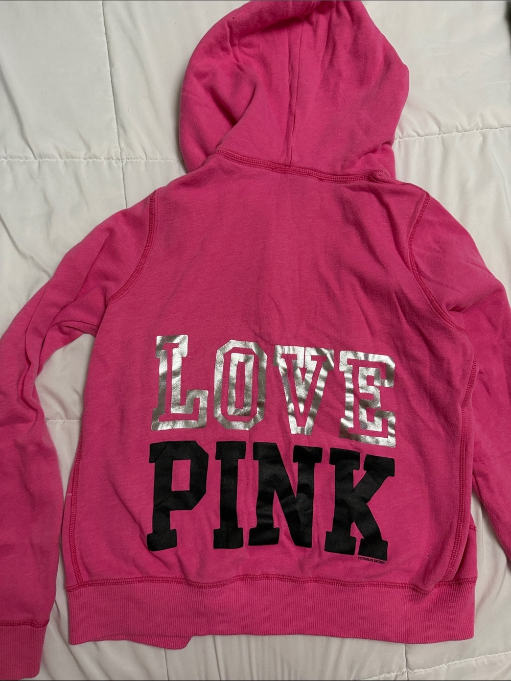 PINK Victoria's Secret Girls' Pink Logo Hoodie - LOVE PINK Victoria's Secret